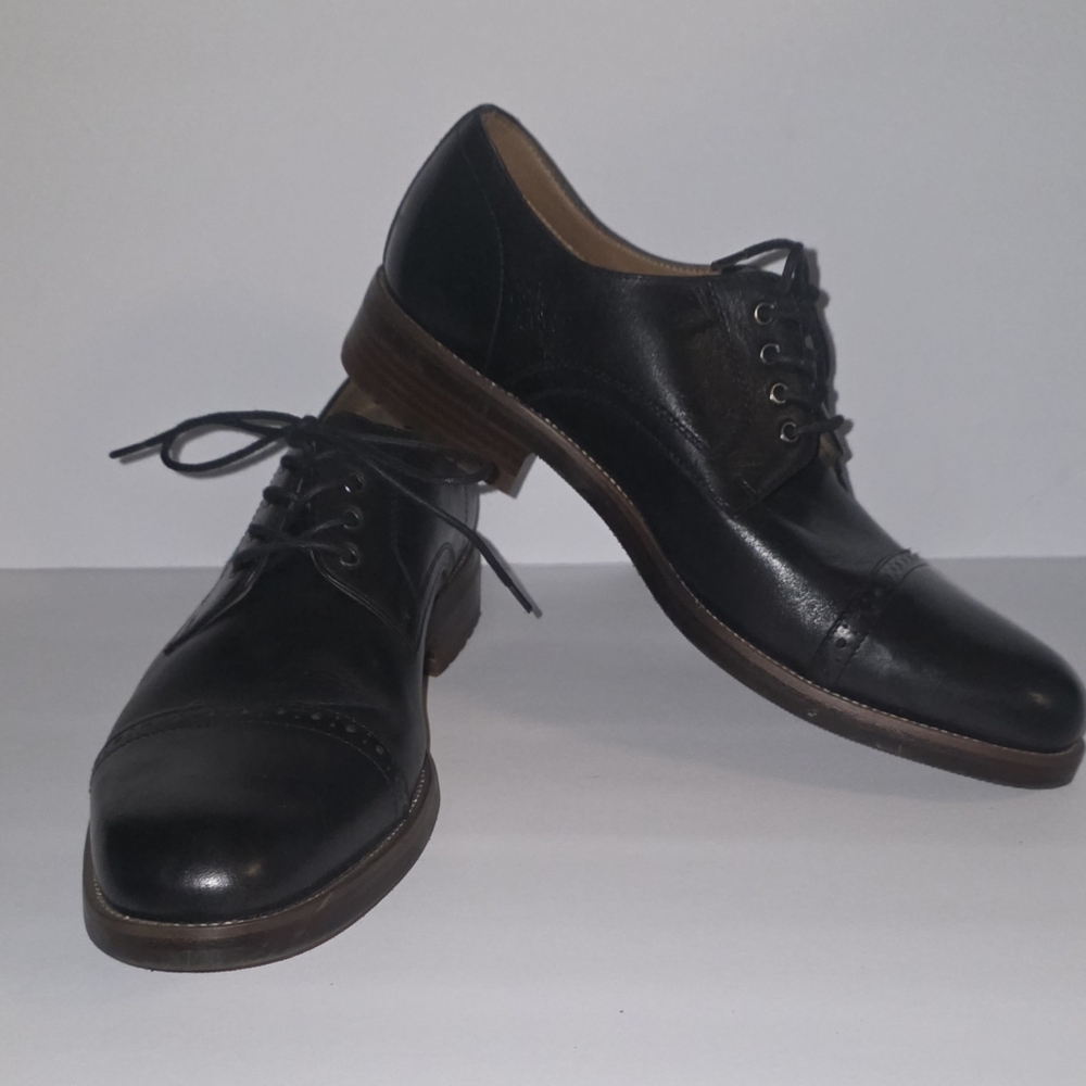 Aldo Elegant Black Leather Oxfords